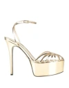 Alevì Milano Aleví Milano Woman Sandals Platinum Size 10 Leather In Grey