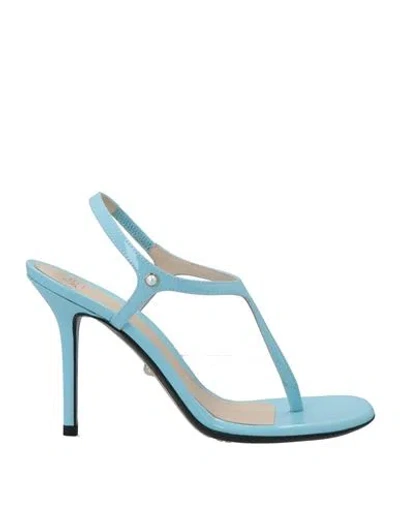 Alevì Milano Aleví Milano Woman Thong Sandal Sky Blue Size 6.5 Soft Leather