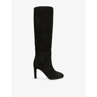 Alevì Milano Womens Alevi Milano Auryn 95 Suede Heeled Knee-high Boots In Black