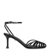 Alevì Patent Leather Ally Heeled Sandals 75 In Black