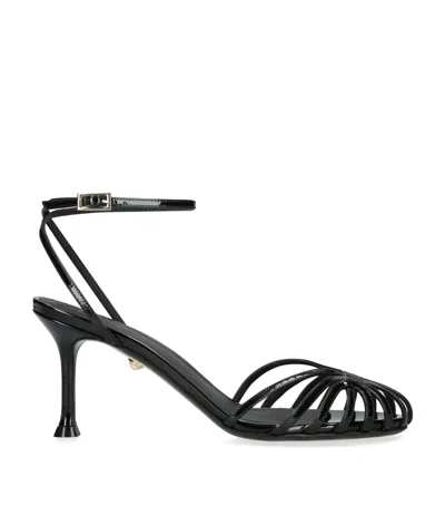 Alevì Patent Leather Ally Heeled Sandals 75 In Black