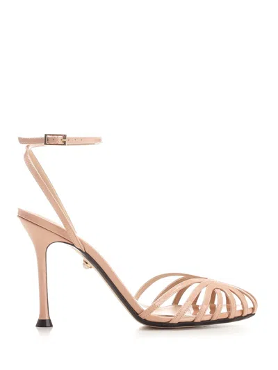Alevì Patent Leather Ally Sandals In Rose