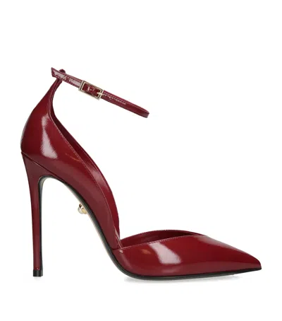 Alevì Patent Leather Camilla Heeled Pumps 110 In Red