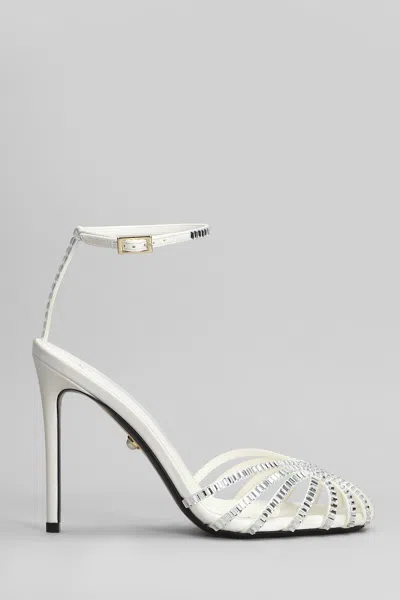 Alevì Ally 095 Sandals In White Patent Leather