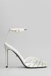 Alevì 110mm Penelope Crystal-embellished Sandals In White