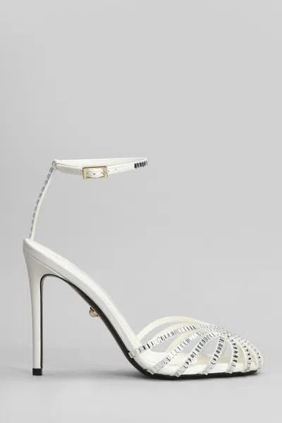 Alevì Penelope 110 Sandals In White Satin