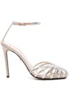 Alevì Penelope 110mm Satin Sandals In Neutrals