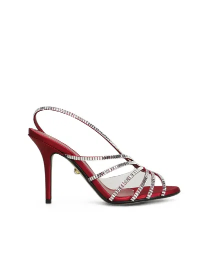 Alevì Penelope Crystal-embellished Sandals In Red