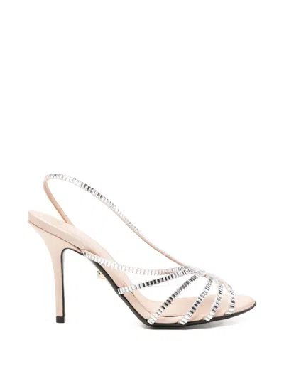 Alevì Rhinestone-embellished Sandals In Neutral