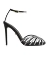 Alevì Penelope 110 Sandals In Black Fabric In Black