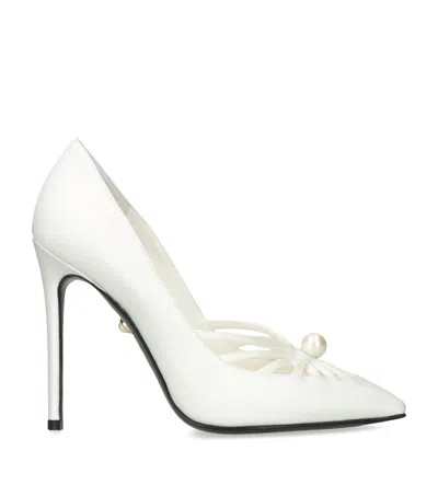 Alevì Satin Susi Heeled Courts 110 In White