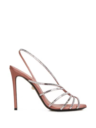Alevì Star Xstal Crystal-embellished Slingback Sandals In Pink