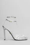 Alevì Stella 110 Sandals In Silver Leather In Silver