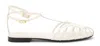 Alevì White Leather Elena Flats