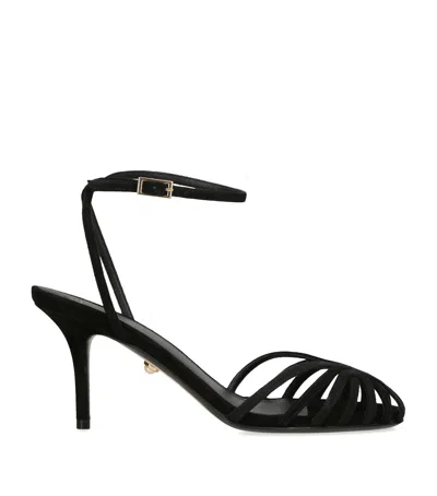 Alevì Suede Blake Heeled Sandals 75 In Black