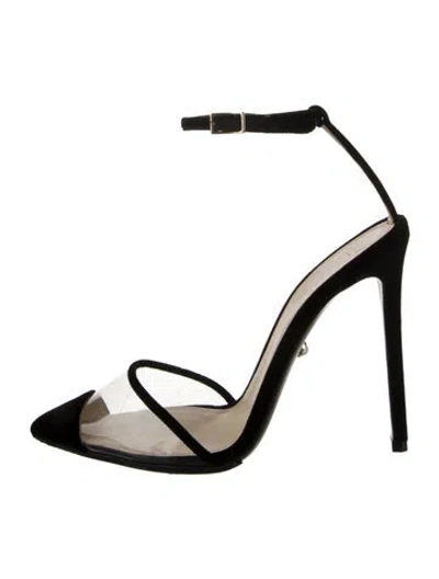 Pre-owned Alevì Velvet Pumps In Black