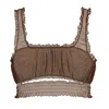 Alevy Studios Women's The Ruffle Bra — Brown In Brown