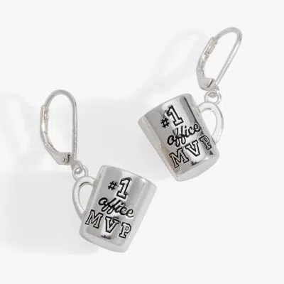 Alex And Ani #1 'office Mvp' Mug Earrings In Metallic