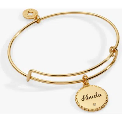 Alex And Ani Abuela Charm Bangle Bracelet In Gold