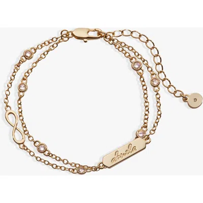 Alex And Ani Abuela Infinity Adjustable Chain Bracelet In Gold