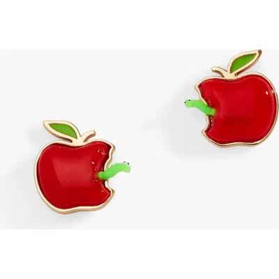 Alex And Ani Apple Stud Earrings In Gold