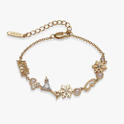 Alex And Ani Après All Day Inline Bracelet In Gold