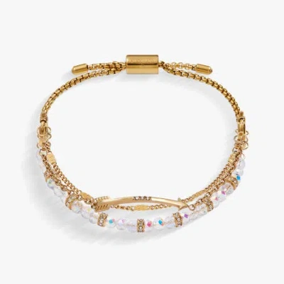 Alex And Ani Arrow Stranded Bracelet Set In Gold