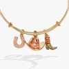 Alex And Ani Barbie Western Trio Charm Bangle Bracelet In Gold