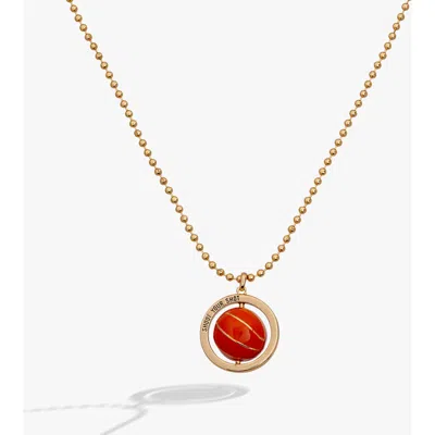 Alex And Ani Basketball Spinner Pendant In Red