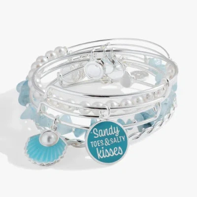 Alex And Ani Beach Bangle Set Of 5 In Metallic