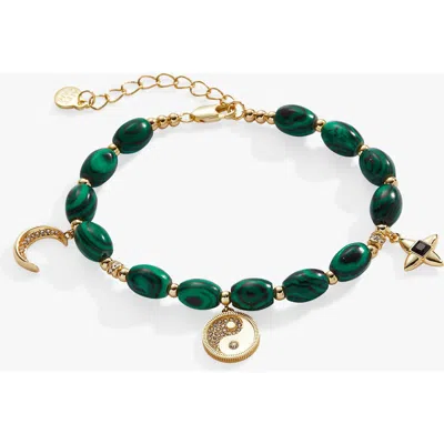 Alex And Ani Beaded Charm Bracelet In Green