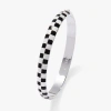 Alex And Ani Black & White Checker Hinge Bangle