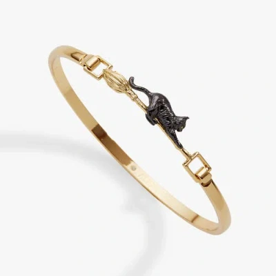 Alex And Ani Celestial Cat Tension Bangle In Gold