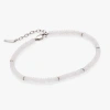 Alex And Ani Clear Quartz Semi-precious Beaded Anklet