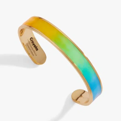 Alex And Ani Crayola  X  Fan Favorites Rainbow Resin Cuff In Gold