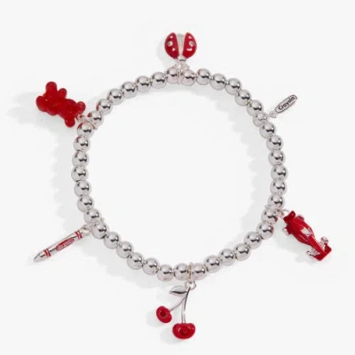 Alex And Ani Crayola X  Fan Favorites Scarlet Stretch Bracelet In Metallic