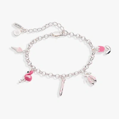 Alex And Ani Crayola X  Fan Favorites Tickle Me Pink Charm Bracelet In Metallic