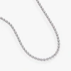 Alex And Ani Crystal Tennis Chain  Necklace In Silver