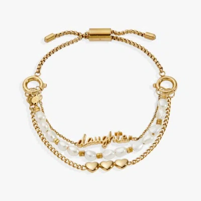 Alex And Ani Daughter 'home Is Where The Heart Is' Stranded Bracelet In Gold