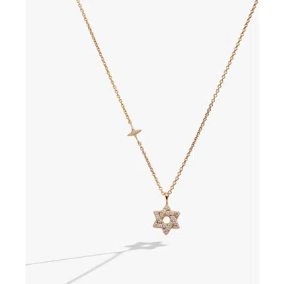 Alex And Ani Delicate Pave Star Of David Pendant Necklace In Gold