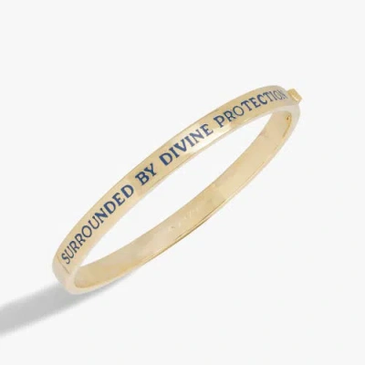 Alex And Ani Divine Protection Hinge Cuff Bracelet In Gold