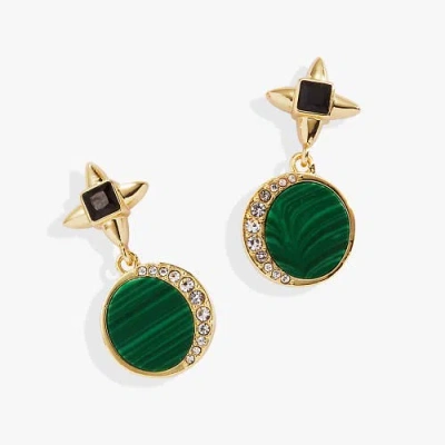 Alex And Ani Double Drop Earrings In Green