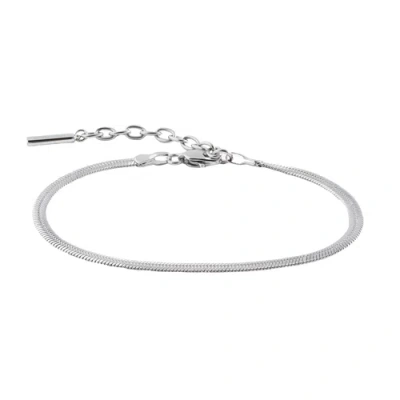 Alex And Ani Everyday Herringbone Chain Bracelet In Silver