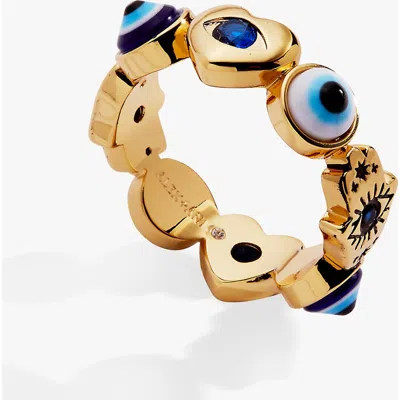 Alex And Ani Evil Eye Band Ring In Gold