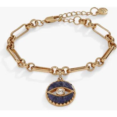 Alex And Ani Evil Eye Chain Bracelet In Gold