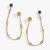 Alex And Ani Evil Eye Front To Back Chain Earring In Gold