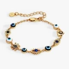 Alex And Ani Evil Eye Linear Bracelet In Gold