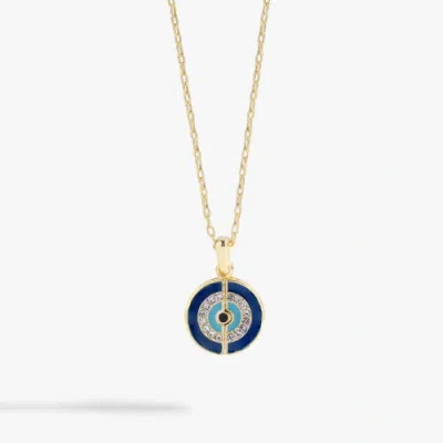 Alex And Ani Evil Eye Mantra  Necklace In Gold