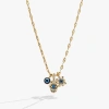 Alex And Ani Evil Eye Triple Charm Necklace In Gold
