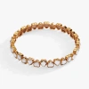 Alex And Ani Faceted Heart Stretch Bracelet In Gold